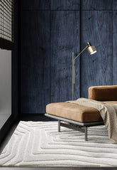 Cleo Modern Textured Line Grey Rug - Pendle Village Furniture